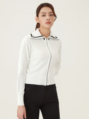 WIDE COLLAR CARDIGAN WOMEN'S GOLF JACKET